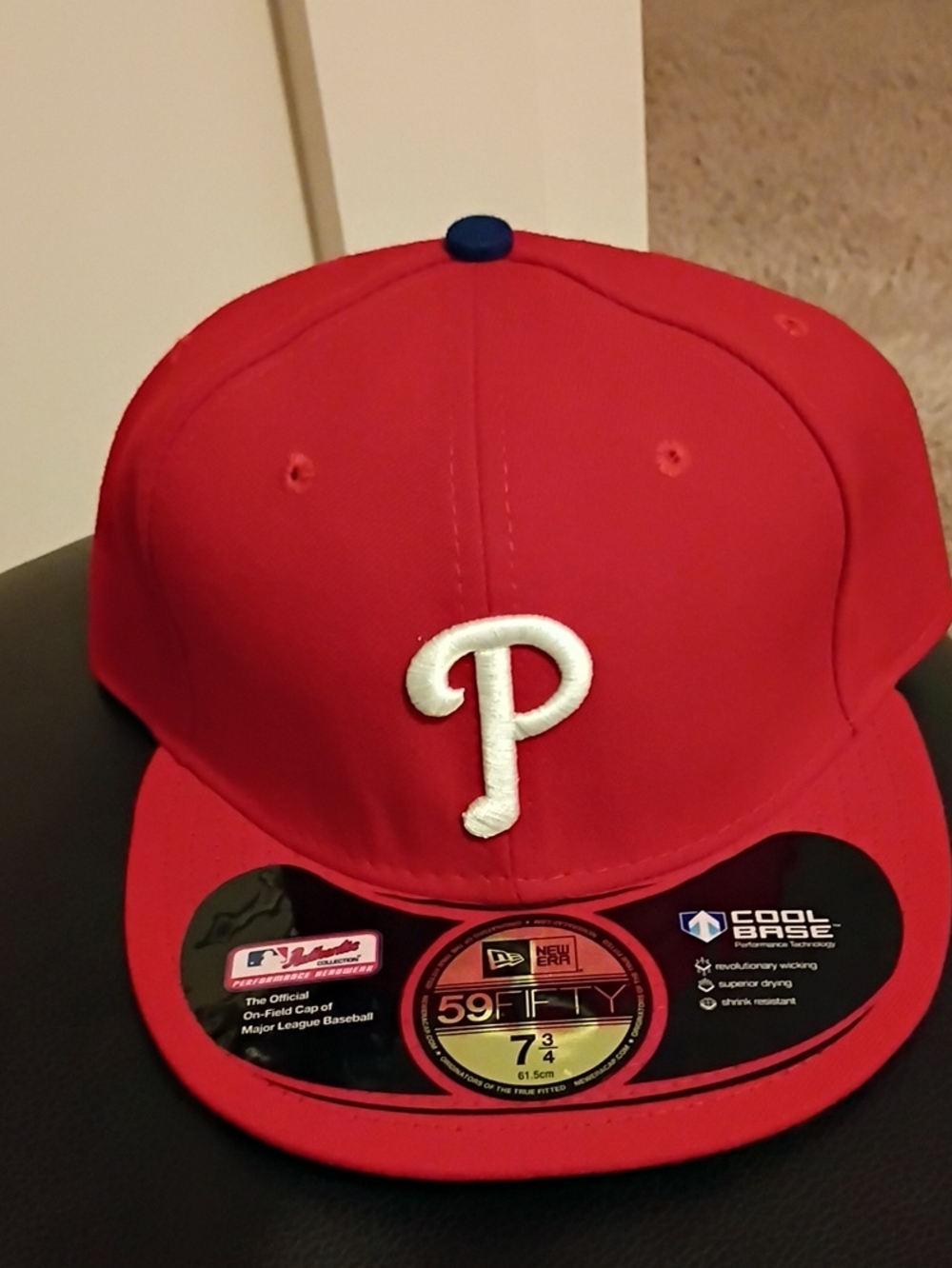 New Era Red Philadelphia Phillies Fitted Hat with White Embroidered P